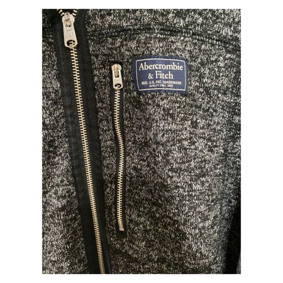 Abercrombie & Fitch Gray Full Zip Hooded Jacket - Sz. XL (EUC) - Picture 6 of 8